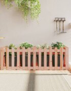 vidaXL Градинска леха с дизайн на ограда 150x50x50 см дугласки масив