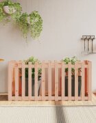 vidaXL Градинска леха с дизайн на ограда 150x50x70 см дугласки масив