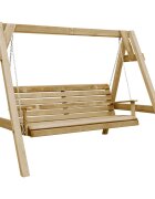 vidaXL Градинска люлка импрегниран бор 205x150x157 см