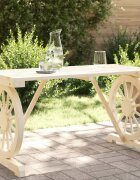 vidaXL Градинска маса 115x55x65 см масивна ела
