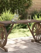 vidaXL Градинска маса 115x55x65 см масивна ела