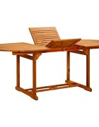 vidaXL Градинска маса (150-200)x100x75 см акация масив