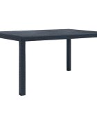 vidaXL Градинска маса 150x90x72 см пластмаса ратанов вид антрацит