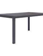 vidaXL Градинска маса 150x90x72 см пластмаса ратанов вид кафява