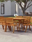 vidaXL Градинска маса 150x90x75 см акация масив
