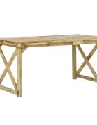 vidaXL Градинска маса 160x79x75 см дърво