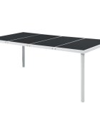 vidaXL Градинска маса 190x90x74 см черна стомана