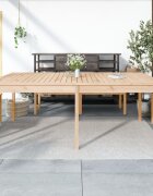 vidaXL Градинска маса 2035x100x76 см борово дърво масив
