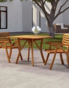 vidaXL Градинска маса 85x85x75 см акация масив