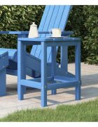 vidaXL Градинска маса Adirondack аква синьо 38x38x46 см HDPE