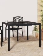 vidaXL Градинска маса антрацит 100x100x72 cм стомана