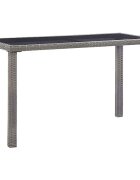 vidaXL Градинска маса антрацит 123x60x74 cм полиратан