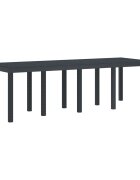 vidaXL Градинска маса Антрацит 250 x 100 x 73 см полиратан