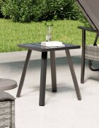 vidaXL Градинска маса антрацит 34x34x38 cм стомана