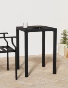 vidaXL Градинска маса антрацит 50x50x72 cм стомана