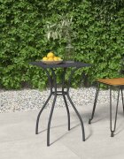 vidaXL Градинска маса антрацит 50x50x72 cм стомана мрежа