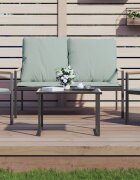 vidaXL Градинска маса антрацит 55x40x37 cм стомана
