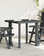 vidaXL Градинска маса антрацит 80x75x72 см пластмаса