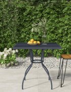 vidaXL Градинска маса антрацит 80x80x725 cм стомана мрежа