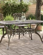 vidaXL Градинска маса бронз 150x90x72 см лят алуминий
