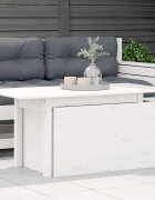 vidaXL Градинска маса бяла 100x50x75 см борово дърво масив