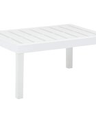 vidaXL Градинска маса бяла 78x55x38 см пластмаса