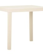vidaXL Градинска маса бяла 79x65x72 см пластмаса