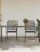 vidaXL Градинска маса черна 190x90x74 см алуминий и стъкло