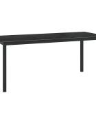 vidaXL Градинска маса черна 190x90x74 см алуминий и стъкло