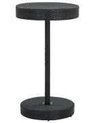 vidaXL Градинска маса черна 605x106 cм полиратан