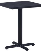 vidaXL Градинска маса черна 60x60x75 см