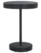 vidaXL Градинска маса черна 755x106 см полиратан