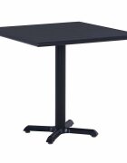 vidaXL Градинска маса черна 80x80x75 см