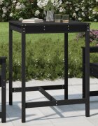 vidaXL Градинска маса черна 825x825x110 см масивна борова дървесина