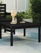 vidaXL Градинска маса черна 825x825x45 см масивна борова дървесина