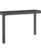 vidaXL Градинска маса кафява 123x60x74 cм полиратан