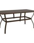 vidaXL Градинска маса кафява 140x80x72 см стомана