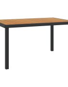 vidaXL Градинска маса кафява 140x90x74 см алуминий и WPC