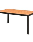 vidaXL Градинска маса кафява 150x90x74 см алуминий и WPC