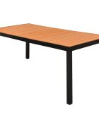 vidaXL Градинска маса кафява 185x90x74 см алуминий и WPC