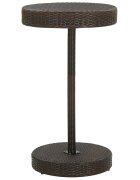 vidaXL Градинска маса кафява 605x106 cм полиратан