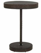 vidaXL Градинска маса кафява 755x106 см полиратан