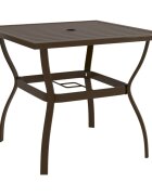 vidaXL Градинска маса кафява 815x815x72 см стомана