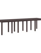 vidaXL Градинска маса Кафяво 300 x 100 x 73 см полиратан
