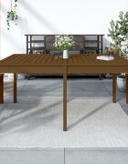 vidaXL Градинска маса меденокафява 1595x825x76 см борово дърво масив