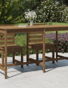 vidaXL Градинска маса меденокафява 2035x90x110 см борово дърво масив