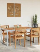 vidaXL Градинска маса Сив 160 x 80 x 75 cm Солидно акациево дърво