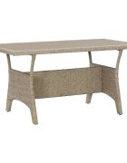 vidaXL Градинска маса сива 120x70x66 cм полиратан