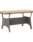 vidaXL Градинска маса сива 120x70x66 см акация масив
