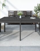vidaXL Градинска маса сива 1595x825x76 см борово дърво масив